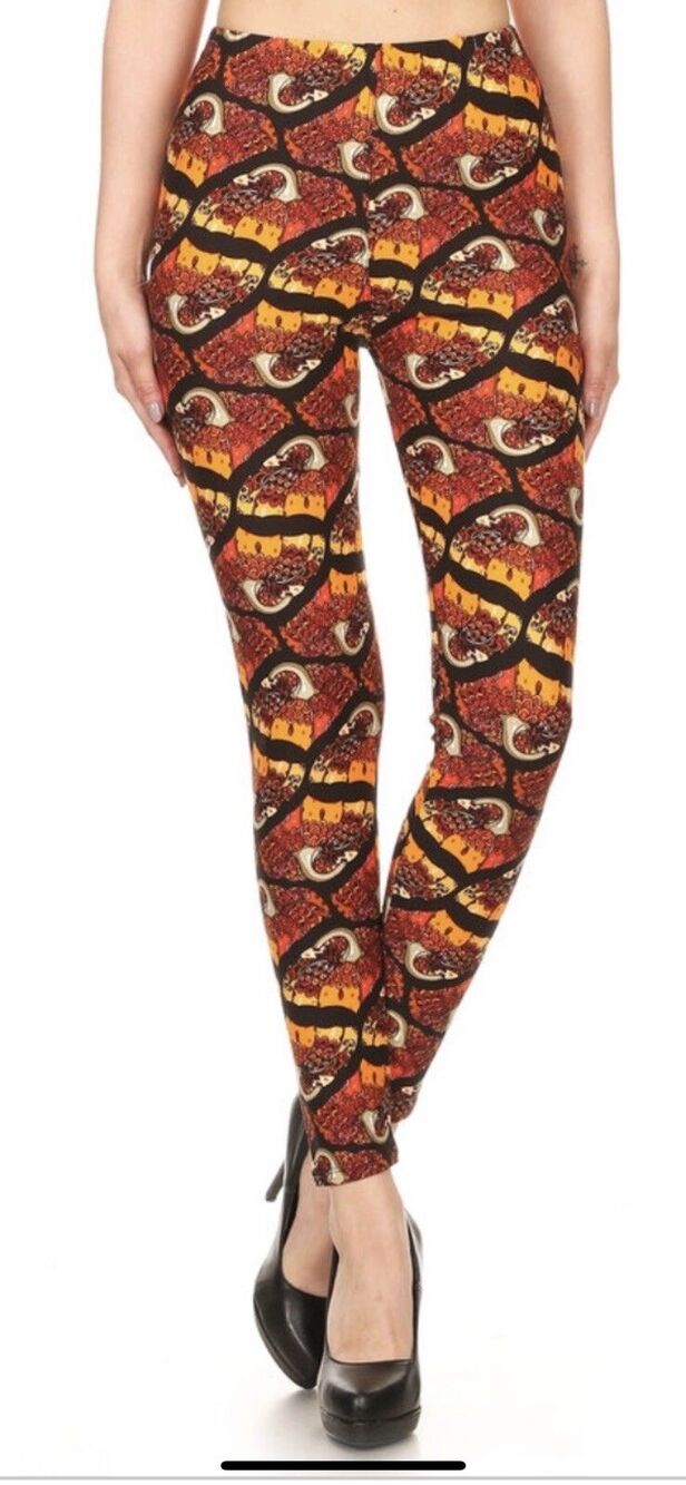 Halloween Super Cute Leggings. Buttery One Size 2-12.   Pumpkins With Black